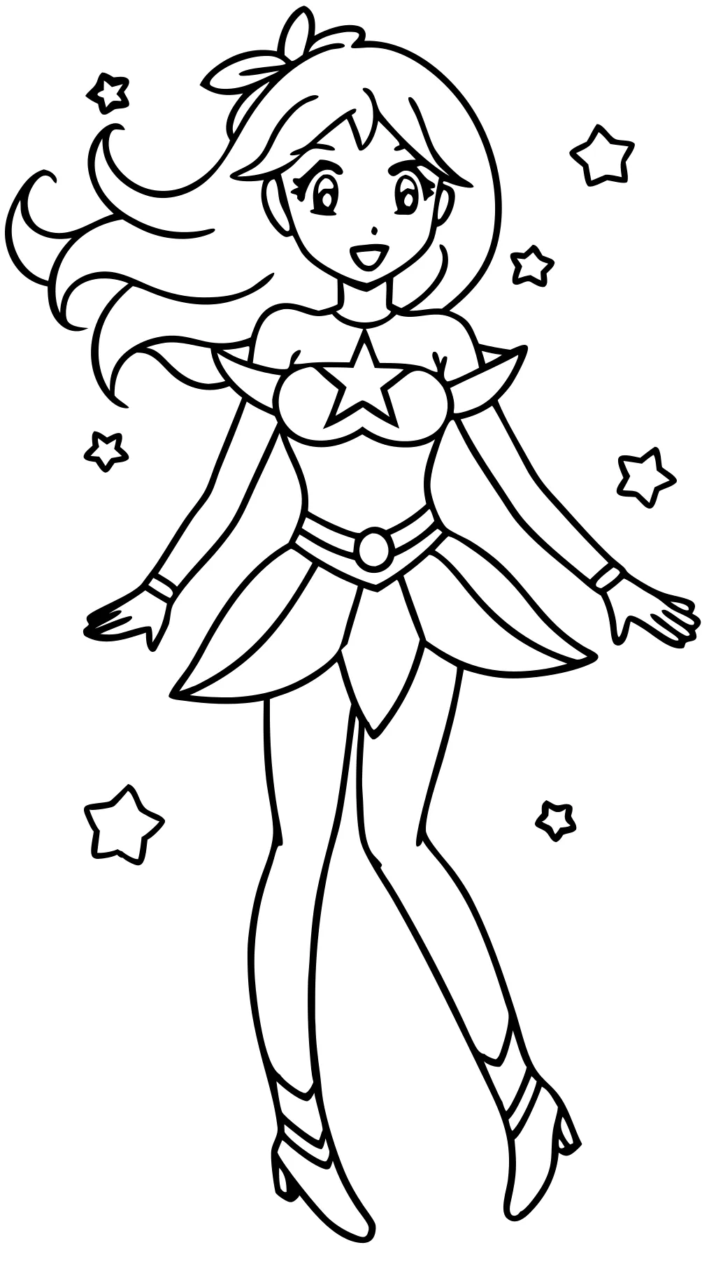 female anime coloring pages